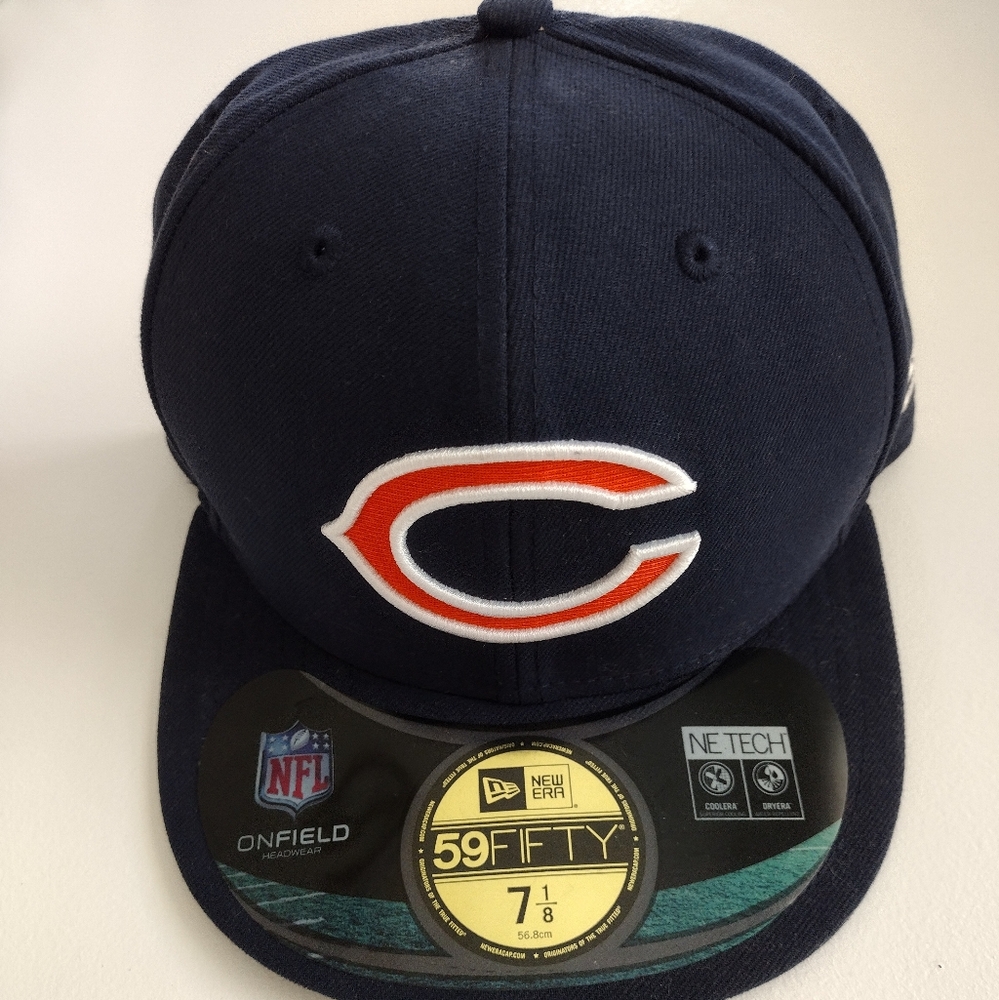 NFL Men's Chicago Bears NFL Football Hat Cap New Era 59Fifty Fitted 7 1/8.